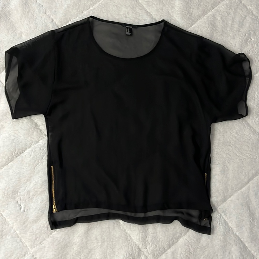 Forever 21 see through black top